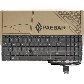 Replacement Laptop Keyboard Backlight for HP Elitebook 755 G7 850 G7 855 G7 850 G8 855 G8, Zbook Firefly 15 G7 Zbook Firefly 15 G8 US Layout with Pointer