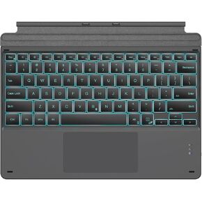 Dracool Keyboard for Microsoft Surface Pro 9/Surface Pro 8/Surface Pro X 13 inch with Trackpad Ultra Thin Slim Detachable Rechargeable Backlit Bluetooth 5.2 Wireless Keyboard Type Cover, Dark Gray
