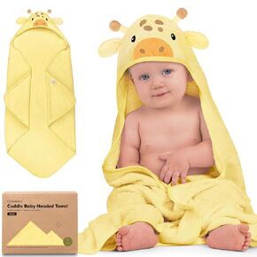 KeaBabies Baby Hooded Towel - Viscose Derived from Bamboo Baby Towel, Toddler Bath Towel, Infant Towels, Large Hooded Towel, Organic Baby Towels with Hood for Girls, Babies, Newborn Boys(Triceratops)