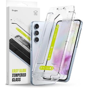 Ringke Easy Slide Tempered Glass [Super Easy to Install] Compatible with Samsung Galaxy A35 Screen Protector 5G, Case Friendly Shatterproof Premium 9H Hardness - 2 Pack