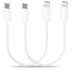 [Apple MFi Certified] Short iPhone 16 15 Charge Cable, 8inch 2Pack USB A to Type-C Cable Fast Charging High Speed Data Sync Transfer Cord for iPhone 15/16 Pro iPad/Airpods/Galaxy/Power Bank/CarPaly