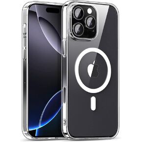 for iPhone 16 Plus Case, Compatible with MagSafe, Non-Yellowing Shockproof Phone Bumper Cover,Anti-Scratch Back, Magnetic Phone Case for iPhone 16 Plus 6.7 inch, Clear