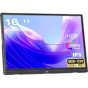 Kenowa 14 Inch Portable Monitor, Full HD 1080P IPS Screen Portable Laptop Monitor, with HDMI USB Type C Port, Dual Speakers, HDR, for Raspberry Pi/Computer/Laptop/Mac/Phone/PS3/4/Xbox/Nintendo
