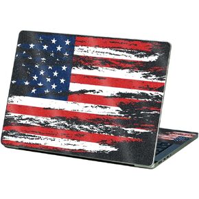 MightySkins Glossy Glitter Skin Compatible with Apple MacBook Pro 13" M2 (2022) - Tattered Flag | Protective, Durable High-Gloss Glitter Finish | Easy to Apply and Change Styles | Made in The USA