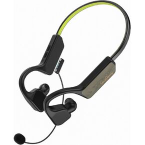 سماعات Sam&Johnny Air & Bone Conduction مع ميكروفون - سماعات أذن مزدوجة مفتوحة الأذن، IP56 مقاومة للماء لسائقي الشاحنات للقيادة والعمل المكتبي، 35 ديسيبل ENC إلغاء الضوضاء النشط in Kuwait