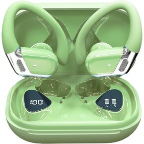 Wireless in-Ear Bluetooth Headset, Waterproof Noise Canceling Earbuds (Green)