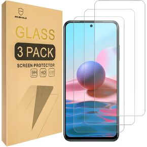 Mr.Shield [3-Pack] Designed For Xiaomi (Redmi Note 10s) [Tempered Glass] [Japan Glass with 9H Hardness] Screen Protector with Lifetime Replacement