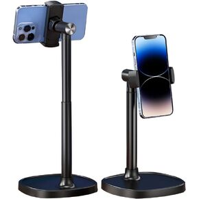 Phone Stand for Desk, Height Angle Adjustable Phone Holer for Desk, Taller Office Desk Accessories iPhone 15 Stand Fits All Mobile Phones, iPhone, Switch, iPads, Tablet 4-10in