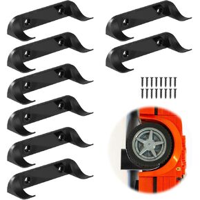 8pcs Car Display Wall Mount, Stable Toy Car Holder Vertical Model Car Wall Display Compatible with Speed Champion Series for Car Collection Car Enthusiasts(Black)