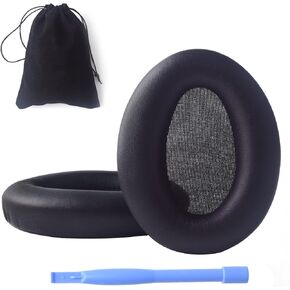 WH1000XM4 Memory Foam Earpads Ear Cushions Kit Compatible with Sony WH-1000XM4 Over-Ear Headphones (Black)