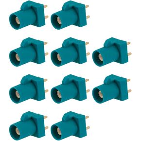10PCS Fakra Z Female Crimp Connectors Fakra Z Female Waterblue Connector Coding Crimp for RG316 RG174 Cable