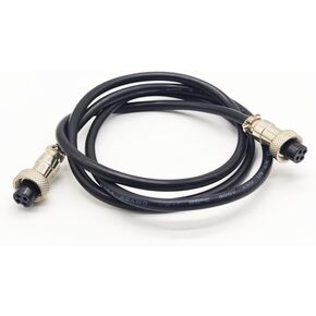 3.28 ft GX12 4 Pin Double Female Head Aviation Cordset, GX12 4Pins Female to Female Connector Electrical Cable Panel Mount Circular Metal Aviation Adapter Cordset for Ships 22AWG (1meter)
