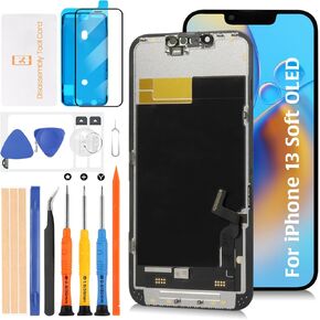 OEM OLED لهاتف iPhone 13 LCD استبدال الشاشة 6.1 بوصة [OEM OLED، وليس LCD] شاشة LCD تعمل باللمس ثلاثية الأبعاد محول رقمي لشاشة تعمل باللمس A2633 A2482 A2631 A2634 A2635 مع أدوات إصلاح