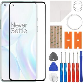 Front LED Glass Lens Replacement Compatible with OnePlus 8 IN2013, IN2017, IN2010, IN2019 (No LCD Screen and Touch Digitizer) with Repair Kit…