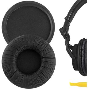 Geekria QuickFit Leatherette Replacement Ear Pads for Sony MDR-V55 V500DJ Headphones Ear Cushions, Headset Earpads, Ear Cups Cover Repair Parts (Black)