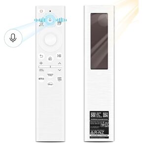 BN59-01391A Solar Voice Remote Replacement for Samsung Frame TV Remote, Bluetooth Remote with Rechargeable Solar Cell Compatible with Samsung 2021-2023 Neo LED Smart 4K Ultra HD TV - White