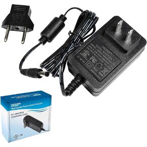 HQRP AC Adapter Compatible with Casio KL750 / KL-750 / KL750B / KL-750B / KL7000 / KL-7000 Label Printer Power Supply Cord Plus Euro Plug Adapter