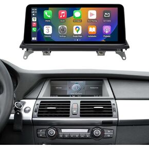 Ninetom 10.25 بوصة تعمل باللمس لاسلكي Apple CarPlay Android Auto الوسائط المتعددة مستقبل راديو السيارة لـ 2007-2009 BMW X5 E70 X6 E71 مع نظام CCC in Kuwait