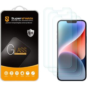 Supershieldz (3 Pack) Designed for iPhone 14 Plus and iPhone 13 Pro Max (6.7 inch) Tempered Glass Screen Protector, Anti Scratch, Bubble Free