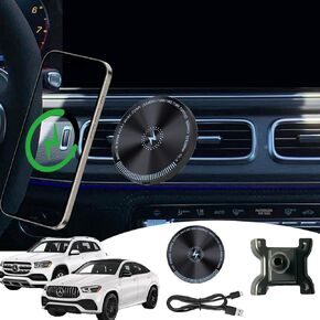for GLE-Class W167 GLS-Class X167 Phone Mount 15W Fast Wireless Charger for GLE Phone Holder GLS Phone Holder Custom Fit 2020-Present Compatible for All Cell Phones