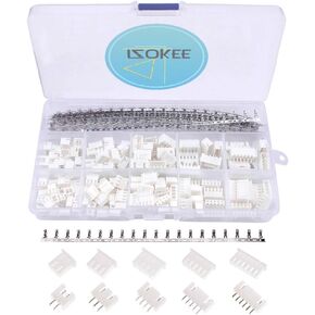 IZOKEE 460pcs JST Connector Kit with 2.54mm JST-XH 2/3 / 4/5/ 6 Pin Housing Female and Male Connector Plug, 2.54mm Female Pin Terminal Connector