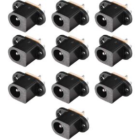 uxcell DC-017 5.5mmx2.0mm DC Power Jack Socket 3 Pin Female Panel Mount Connector 10pcs