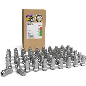 Wheel Accessories Parts 24 Pcs 14mm 2.00 14x2.00 Thread Bulge Acorn 1.90" Long Lug Nuts Chrome 3/4" 19mm Hex Fits 2003-14 Ford Expedition Lincoln Navigator 2004-14 F150