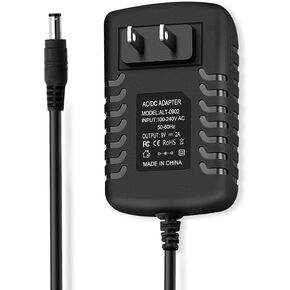 DC 9V 2A Power Supply Cord 9V Power Adapter 100-240V 50-60Hz AC to DC Adapter 9 Volt 2 Amp DC Power Supply Transformer with 5.5mm x 2.5mm 2.1mm DC Outlet Barrel [Center Positive +]