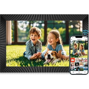 Wi-Fi Digital Picture Frame with Touch Screen, 10.1" Smart Digital Photo Frame with 32G Memory, HD Electric Picture Frame Support Wall Mount, Share Instant Photos from Anywhere, for Christmas
