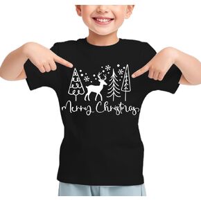 Christmas Shirt for Kids Toddler Boys Girls Rudolph The Red Nose Reindeer T-Shirts Short Sleeve Holiday Tee