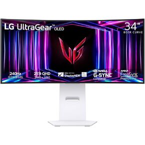 LG ‎27GS95QE 27-inch Ultragear OLED Gaming Monitor QHD 240Hz 0.03ms DisplayHDR True Black 400 AMD FreeSync Premium Pro NVIDIA G-Sync HDMI 2.1 DisplayPort Tilt/Height/Swivel Stand Black