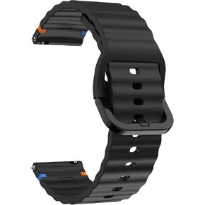 Meliya 20mm 22mm Watch Bands Quick Release Replacement Wristband, Soft Waterproof Silicone Bands Breathable Sport Replacement Straps for Men Women