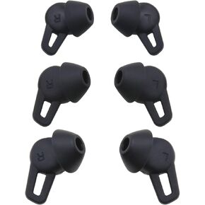 Create idea 3 Pairs Earbuds Cover Soft Silicone Eartips Replacement in-Ear Tips Compatible with Huawei FreeLace Pro Earphones S M L 3 Sizes Black