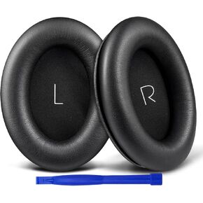 SOULWIT Replacement Ear Pads for JBL Tour One/Tour One M2 Wireless Over-Ear Noise Cancelling Headphones, Earpads Cushions with Softer Protein Leather, Noise Isolation Foam - Black