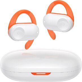Open Ear Earbuds Wireless Lightweight Sport Headphones, Bluetooth Air Conduction Subwoofer Earphones, Multi-Angle Adjustment, Waterproof, Noise Canceling Mic, 50H Playtime Earbuds for Running - Grey
