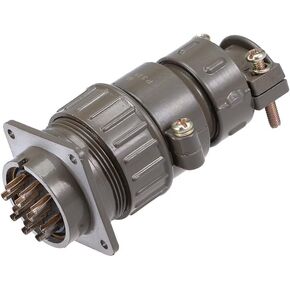 uxcell Aviation Connector, 32mm 12P 25A 500V P32-12 Waterproof Male Wire Panel Power Chassis Metal Fittings Connector Aviation Brown