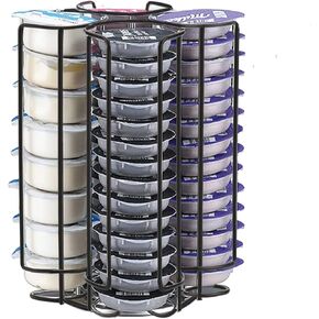 Frcctre Cocktail Capsules Holder, Storage Carousel Bartesian Cocktail Capsule Holder Coffee Pods Holder Tower Stand Rack, Metal Wire Coffee Capsule Storage Organizer, Hold Up to 32 Capsule Pods