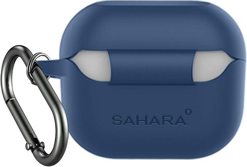 SaharaCase Venture Series Silicone Case for Galaxy Buds3 and Buds3 Pro Headphones - Closed Ergonomic Design, Triple Silicone Material Composition, Carabiner Clip (Desert Blue) in Kuwait