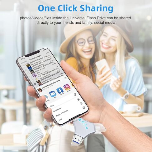 محرك أقراص فلاش USB 3.0 بسعة 64 جيجابايت لهاتف iPhone، عصا تخزين لحفظ الصور 3 في 1 للذاكرة الخارجية للصور/الفيديو/حفظ البيانات/النسخ الاحتياطي، محركات أقراص الإبهام عالية السرعة V2.44 لأجهزة iPhone/iPad/Android/PC - أبيض عظمي in Saudi Arabia