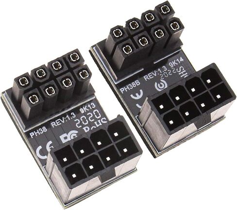 SING F LTD ATX 8 Pin Female to Male 180 Degree Angle Steering Joint Adapter for Desktops Graphics Card - 1 Up Connector & 1 Down Connector in Saudi Arabia