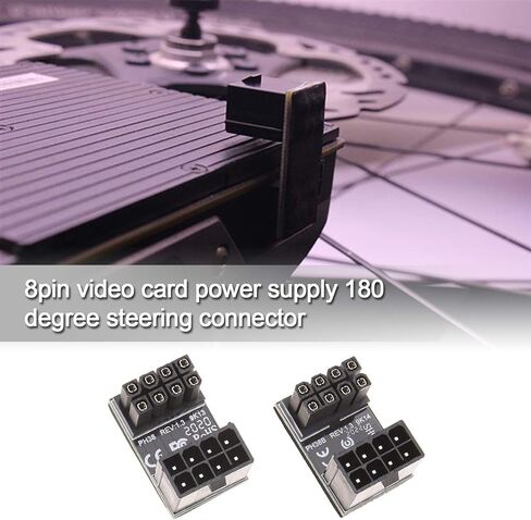 SING F LTD ATX 8 Pin Female to Male 180 Degree Angle Steering Joint Adapter for Desktops Graphics Card - 1 Up Connector & 1 Down Connector in Saudi Arabia