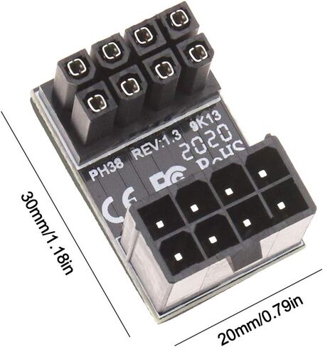 SING F LTD ATX 8 Pin Female to Male 180 Degree Angle Steering Joint Adapter for Desktops Graphics Card - 1 Up Connector & 1 Down Connector in Saudi Arabia
