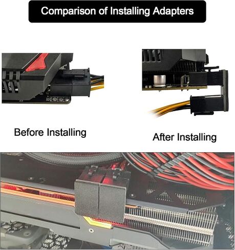 SING F LTD ATX 8 Pin Female to Male 180 Degree Angle Steering Joint Adapter for Desktops Graphics Card - 1 Up Connector & 1 Down Connector in Saudi Arabia
