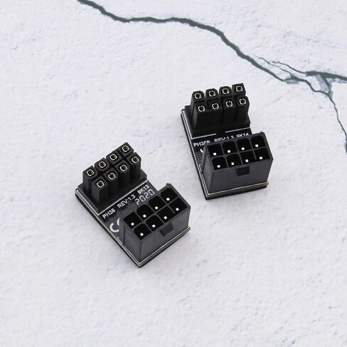 SING F LTD ATX 8 Pin Female to Male 180 Degree Angle Steering Joint Adapter for Desktops Graphics Card - 1 Up Connector & 1 Down Connector in Saudi Arabia