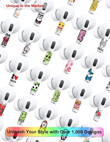 جلود AirPods المضيئة من ROCKMAX الجيل الثاني، ملصق AirPods رائع يتوهج في الظلام، أغلفة جلدية فاخرة لـ AirPods مع أداة تثبيت سهلة (237YG) in Kuwait