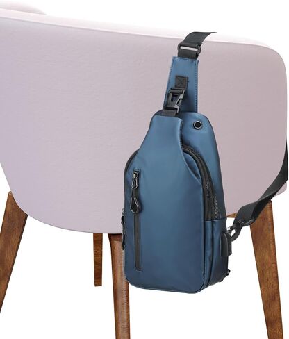 PU Sling Bag Crossbody Backpack - Multipurpose Casual Packs - USB Charge Port in Kuwait