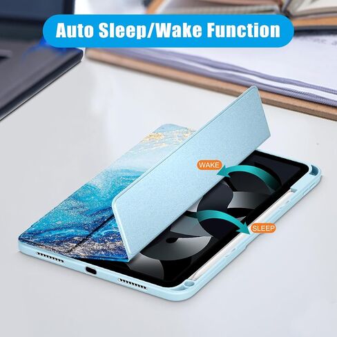 Case for iPad 10th Generation 10.9 Inch Tablet (2022 Model),Anti-Collision Transparent Back Shell Cover with Auto Wake/Sleep Function,Black in Saudi Arabia