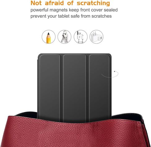 Case for iPad 10th Generation 10.9 Inch Tablet (2022 Model),Anti-Collision Transparent Back Shell Cover with Auto Wake/Sleep Function,Black in Saudi Arabia