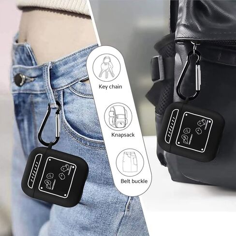 لحافظة AirPods Pro الجيل الثاني 2022/2023، غطاء من مادة TPU الناعمة الكرتونية اللطيفة، تصميم أنيق من الرسوم المتحركة Kawaii، غطاء واقي مقاوم للصدمات للنساء والفتيات والأولاد والرجال والنساء لـ AirPods Pro 2 nd in Kuwait