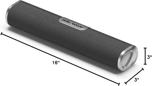مكبر صوت Fosi Audio A5 لسطح المكتب وجهاز العرض وشريط صوت صغير مقاس 18 بوصة مع 4 أوضاع EQ وبلوتوث ووصلة USB وتركيب على الحائط رائع لغرفة النوم وغرفة النوم والمناطق الصغيرة in Saudi Arabia